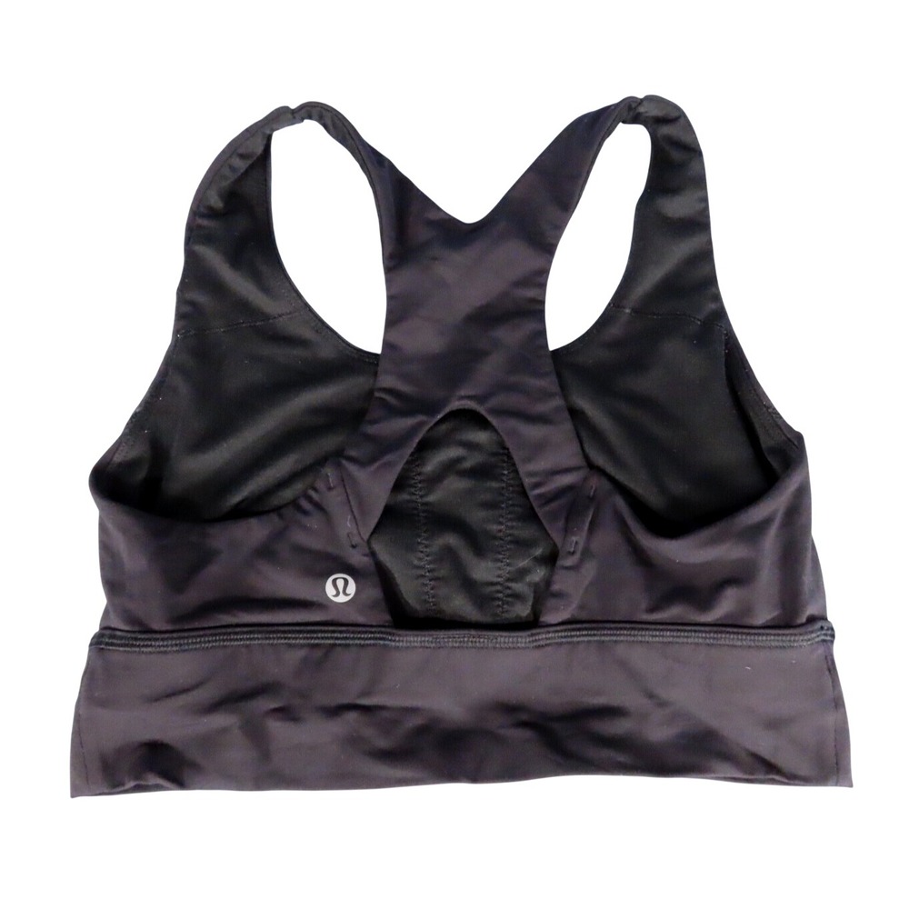 LULULEMON Run Stuff Your Bra BLACK LONG LINE SPORTS BRA Pads Not Included SZ 6
